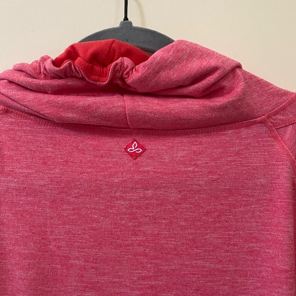 PRANA FUNNEL NECK AZALEA EMBER HEATHER PINK PULLOVER LONG SLEEVE TOP SWEATER - Picture 4 of 8